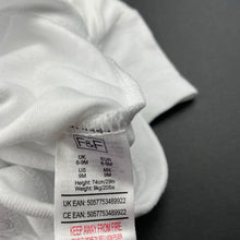 Load image into Gallery viewer, unisex F&amp;F, white cotton bodysuit / romper, GUC, size 0,  