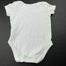 Load image into Gallery viewer, unisex F&amp;F, white cotton bodysuit / romper, GUC, size 0,  