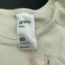 Load image into Gallery viewer, Girls Anko, soft feel organic cotton bodysuit / romper, EUC, size 00,  