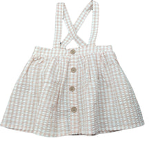 Load image into Gallery viewer, Girls Baby Baby, pink check suspender skirt, elasticated, EUC, size 0,  