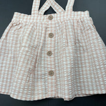 Load image into Gallery viewer, Girls Baby Baby, pink check suspender skirt, elasticated, EUC, size 0,  
