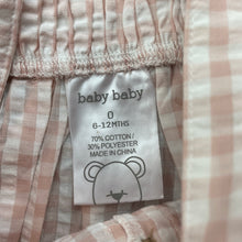 Load image into Gallery viewer, Girls Baby Baby, pink check suspender skirt, elasticated, EUC, size 0,  