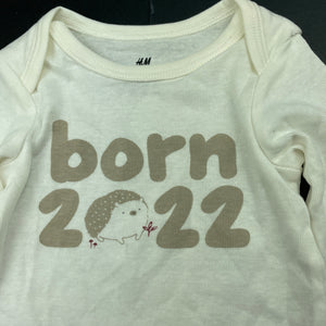 unisex H&M, organic cotton bodysuit / romper, EUC, size 0000,  