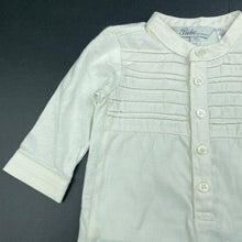 Load image into Gallery viewer, unisex Bebe by Minihaha, cream lightweight cotton romper, EUC, size 00,  