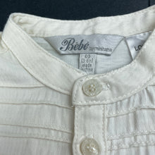 Load image into Gallery viewer, unisex Bebe by Minihaha, cream lightweight cotton romper, EUC, size 00,  