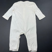 Load image into Gallery viewer, unisex Bebe by Minihaha, cream lightweight cotton romper, EUC, size 00,  
