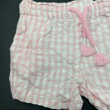 Load image into Gallery viewer, Girls Anko, checked lightweight cotton shorts, elasticated, EUC, size 2,  