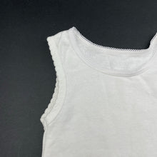 Load image into Gallery viewer, unisex Big Softies, white cotton singlet top, EUC, size 0,  
