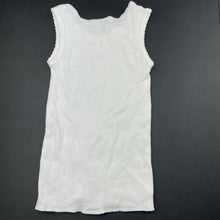 Load image into Gallery viewer, unisex Big Softies, white cotton singlet top, EUC, size 0,  