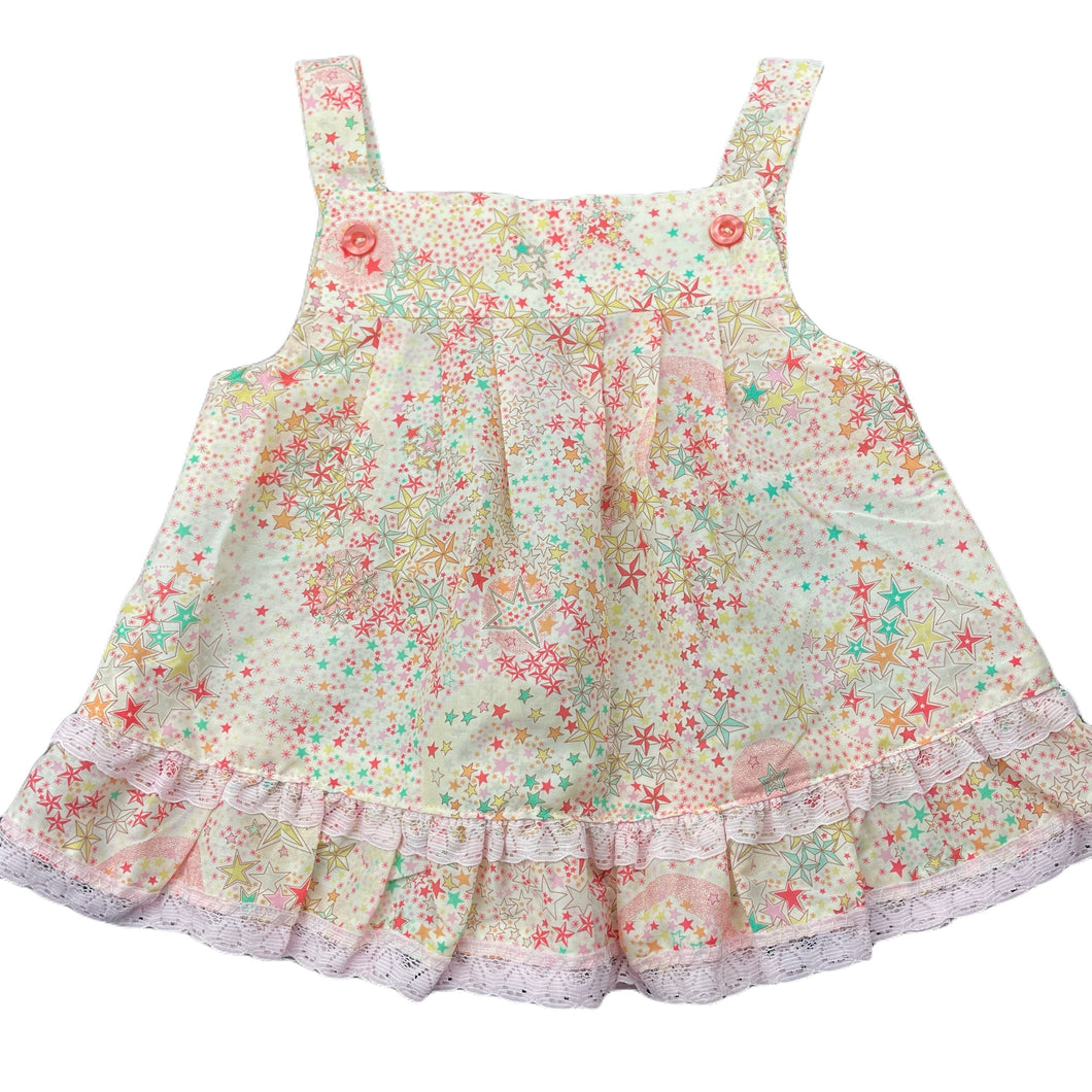 Girls handmade, lightweight summer top, no labels, armpit to armpit: 25.5cm, EUC, size 00-0,  