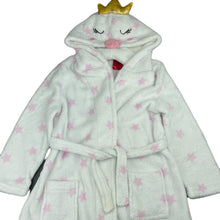 Load image into Gallery viewer, Girls Mango, fleece dressing gown / bath robe, L: 70cm, GUC, size 5,  