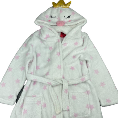 Girls Mango, fleece dressing gown / bath robe, L: 70cm, GUC, size 5,  