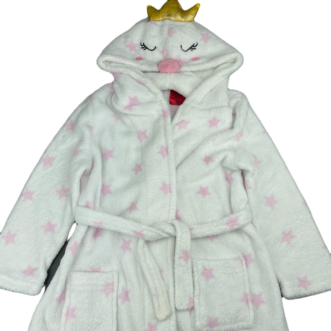 Girls Mango, fleece dressing gown / bath robe, L: 70cm, GUC, size 5,  
