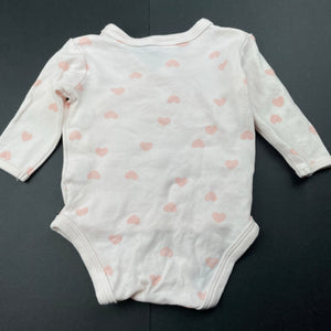 Girls Anko, pink cotton bodysuit / romper, EUC, size 0000,  
