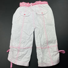 Load image into Gallery viewer, Girls JONE, Dora lightweight cotton pants, elasticated, Inside leg: 27cm, GUC, size 3,  