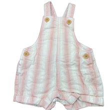 Load image into Gallery viewer, Girls Target, pink stripe cotton overalls / shortalls, FUC, size 000,  