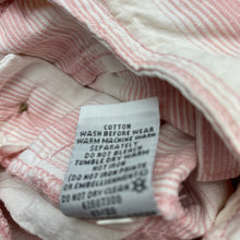 Load image into Gallery viewer, Girls Target, pink stripe cotton overalls / shortalls, FUC, size 000,  