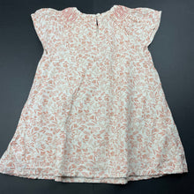 Load image into Gallery viewer, Girls Target, cotton lined floral viscose/linen dress, EUC, size 1, L: 43cm