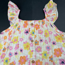Load image into Gallery viewer, Girls Sprout, cotton lined floral summer dress, EUC, size 1, L: 44cm