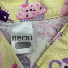 Load image into Gallery viewer, Girls Neon, flannel cotton pyjama top, FUC, size 4,  