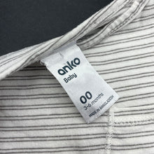 Load image into Gallery viewer, unisex Anko, striped cotton long sleeve top, GUC, size 00,  
