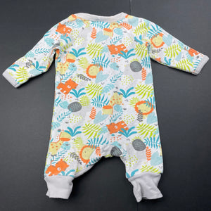 unisex 4 Baby, stretchy zip coverall / romper, GUC, size 00000,  