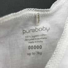 Load image into Gallery viewer, unisex purebaby, organic cotton singletsuit / romper, EUC, size 00000,  