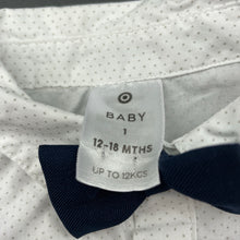 Load image into Gallery viewer, Boys Target, cotton long sleeve shirt, bowtie attached, EUC, size 1,  