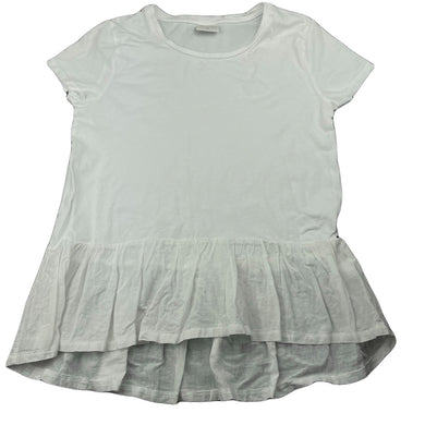 Girls B Collection, white cotton peplum top, GUC, size 12,  