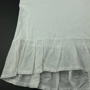 Girls B Collection, white cotton peplum top, GUC, size 12,  