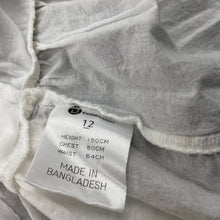 Load image into Gallery viewer, Girls B Collection, white cotton peplum top, GUC, size 12,  