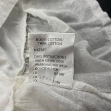 Load image into Gallery viewer, Girls B Collection, white cotton peplum top, GUC, size 12,  
