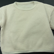 Load image into Gallery viewer, unisex Baby A, cream waffle long sleeve top, EUC, size 00,  