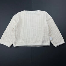 Load image into Gallery viewer, unisex Baby A, cream waffle long sleeve top, EUC, size 00,  