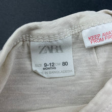 Load image into Gallery viewer, unisex Zara, beige cotton long sleeve top, GUC, size 0,  