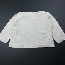 Load image into Gallery viewer, unisex Zara, beige cotton long sleeve top, GUC, size 0,  