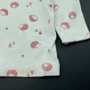 Girls Dymples, stretchy organic cotton blend long sleeve top, EUC, size 00,  