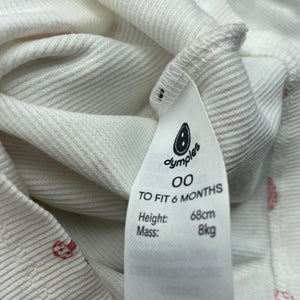 Girls Dymples, stretchy organic cotton blend long sleeve top, EUC, size 00,  