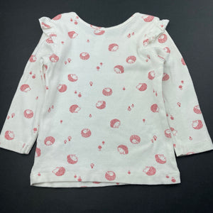 Girls Dymples, stretchy organic cotton blend long sleeve top, EUC, size 00,  