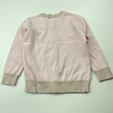 Load image into Gallery viewer, Girls Country Road, metallic trim knitted cotton cardigan, GUC, size 1,  
