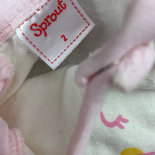 Load image into Gallery viewer, Girls Sprout, cotton romper, small marks on chest, FUC, size 2,  