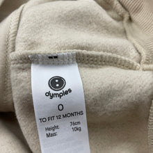 Load image into Gallery viewer, Boys Dymples, fleece lined zip hoodie sweater, dinosaur, EUC, size 0,  