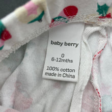 Load image into Gallery viewer, Girls Baby Berry, soft cotton Christmas shorts, EUC, size 0,  