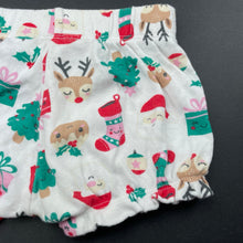 Load image into Gallery viewer, Girls Baby Berry, soft cotton Christmas shorts, EUC, size 0,  