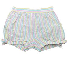 Load image into Gallery viewer, Girls Monsoon, striped lightweight cotton shorts, elasticated, GUC, size 2,  