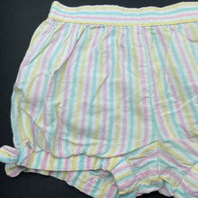 Load image into Gallery viewer, Girls Monsoon, striped lightweight cotton shorts, elasticated, GUC, size 2,  