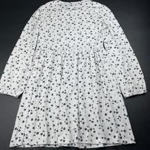 Load image into Gallery viewer, Girls Target, grey floral long sleeve dress, EUC, size 9, L: 68cm