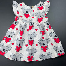 Load image into Gallery viewer, Girls PatPat, lightweight dress, koalas, FUC, size 1, L: 38cm