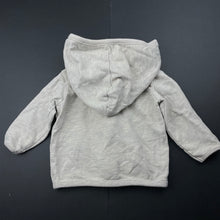 Load image into Gallery viewer, unisex Anko, oatmeal marle zip up hooded top, EUC, size 00,  