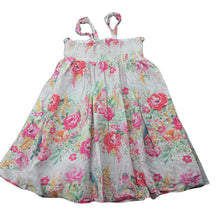 Load image into Gallery viewer, Girls Bebe by Minihaha, lightweight floral cotton summer dress, GUC, size 1, L: 44cm